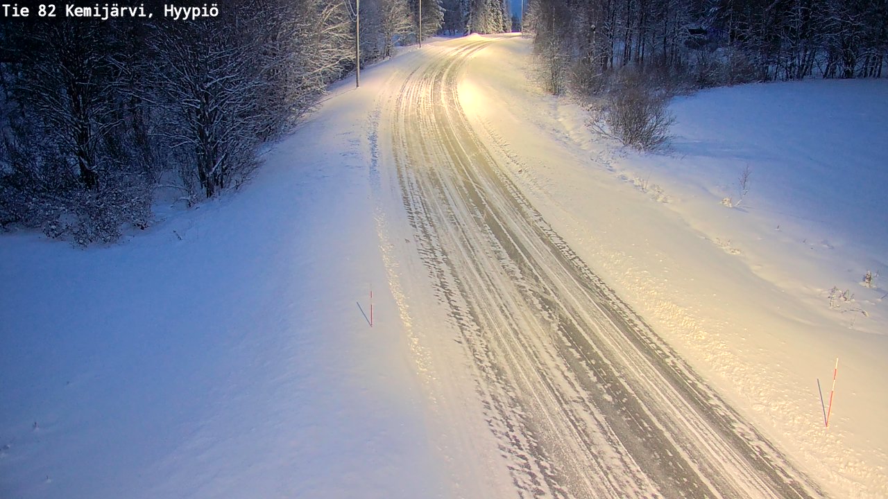 Weather Camera Image Väg 5 Kemi träsk, hyypiö, Kemijärvi, Lappi