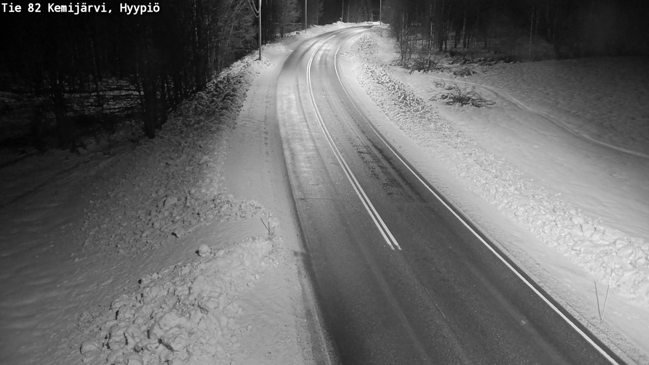 Weather Camera Image Väg 5 Kemi träsk, hyypiö, Kemijärvi, Lappi