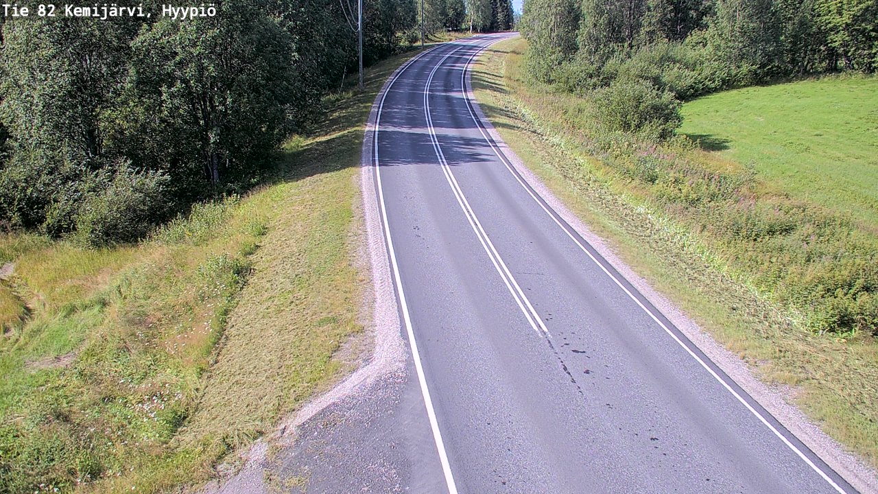 Weather Camera Image Road 82 Kemijärvi, Hyypiö, Kemijärvi, Lappi