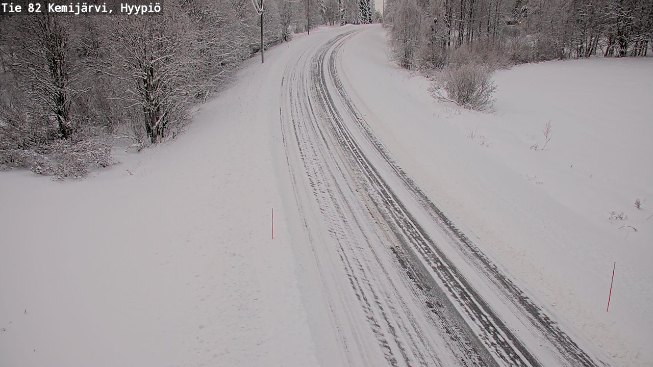 Weather Camera Image Road 82 Kemijärvi, Hyypiö, Kemijärvi, Lappi