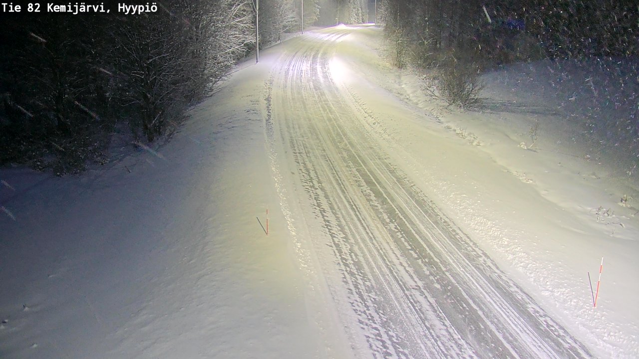 Weather Camera Image Väg 5 Kemi träsk, hyypiö, Kemijärvi, Lappi