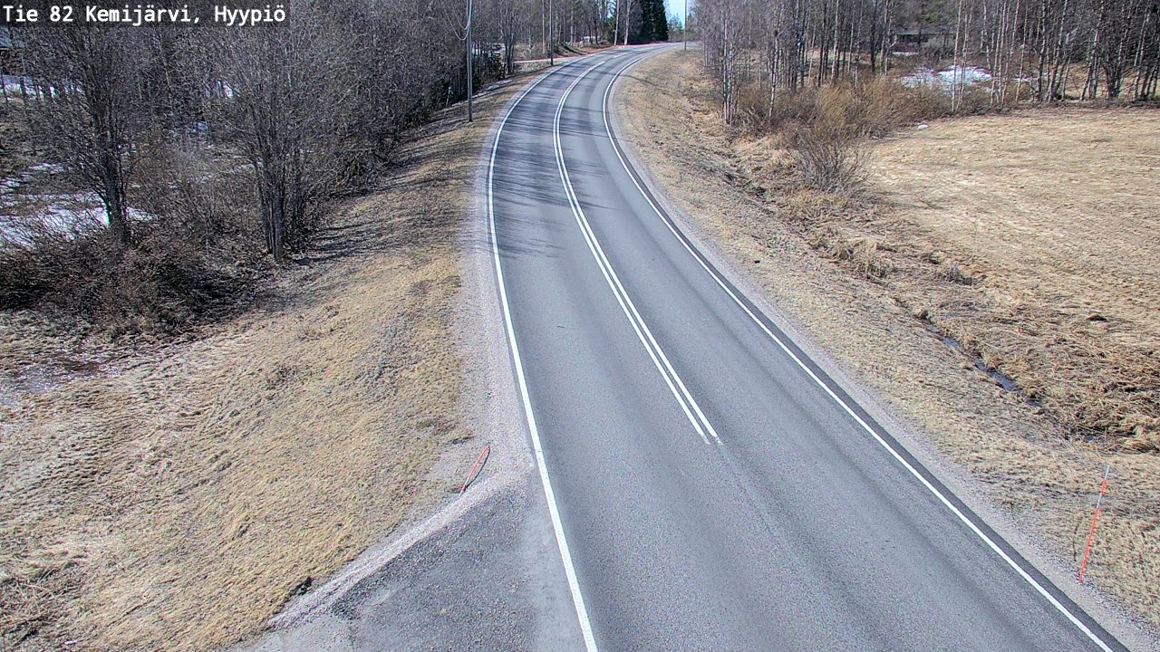 Weather Camera Image Road 82 Kemijärvi, Hyypiö, Kemijärvi, Lappi