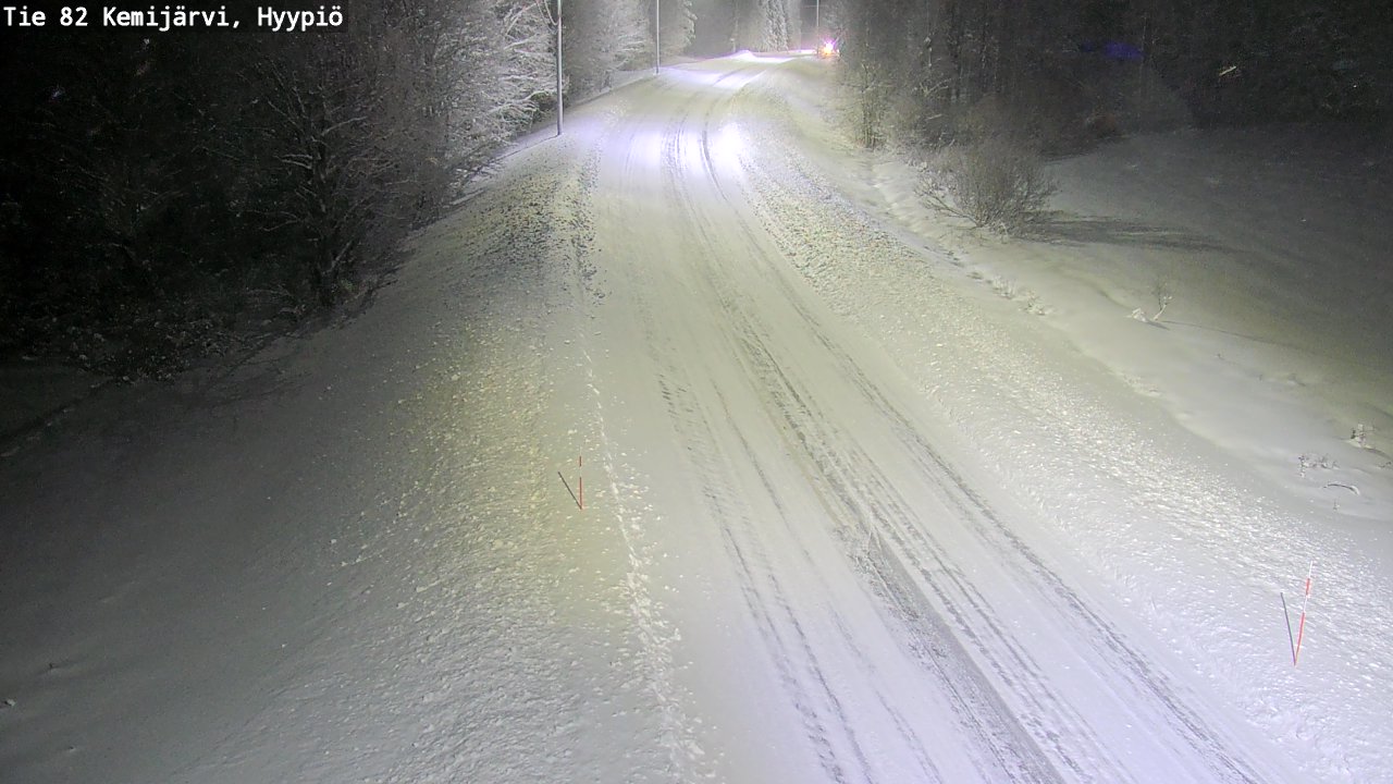 Weather Camera Image Road 82 Kemijärvi, Hyypiö, Kemijärvi, Lappi