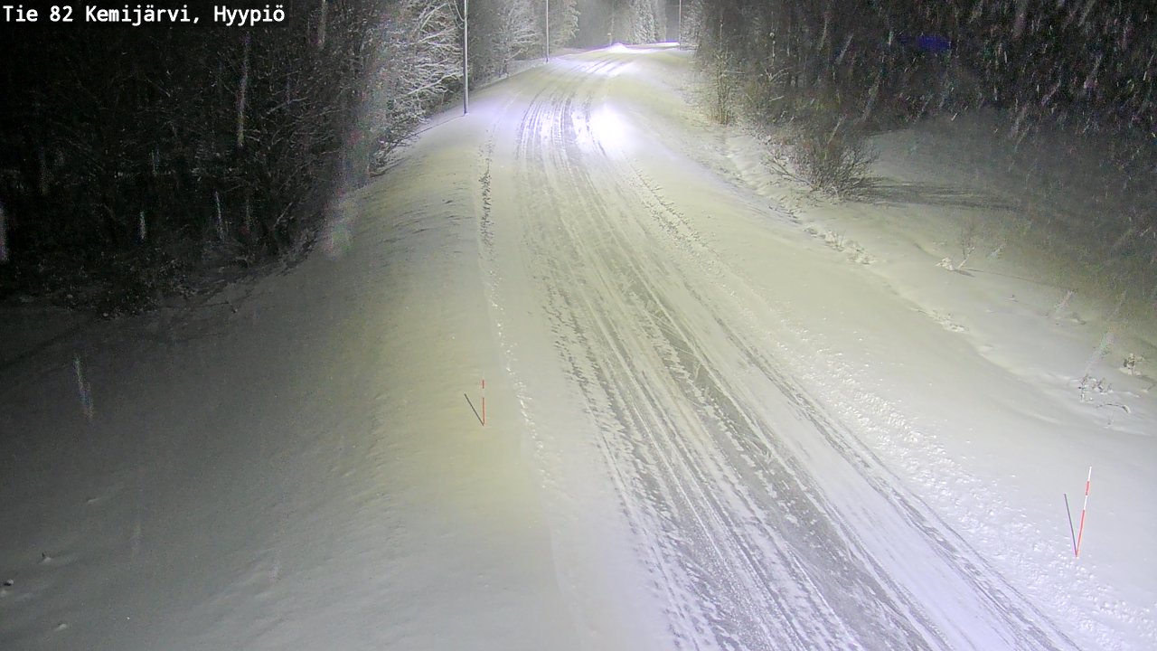 Weather Camera Image Väg 5 Kemi träsk, hyypiö, Kemijärvi, Lappi