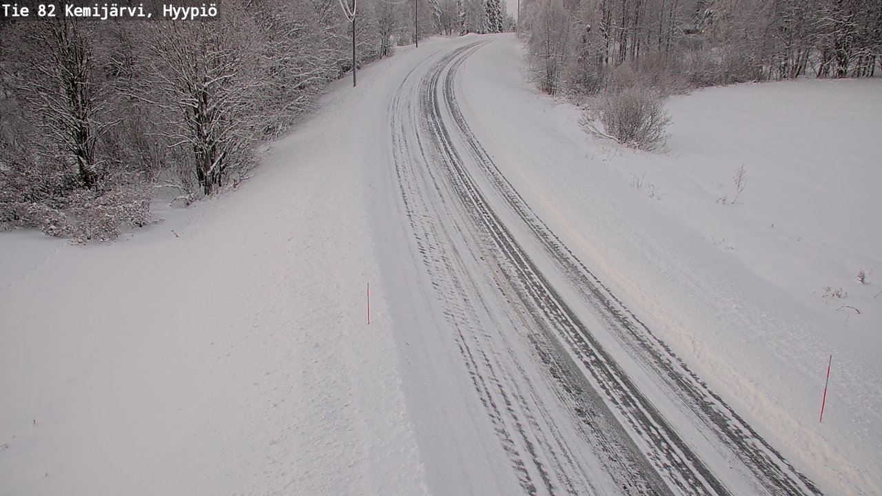 Weather Camera Image Road 82 Kemijärvi, Hyypiö, Kemijärvi, Lappi