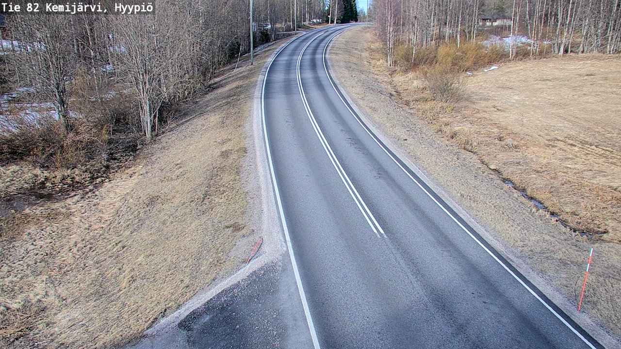 Weather Camera Image Road 82 Kemijärvi, Hyypiö, Kemijärvi, Lappi