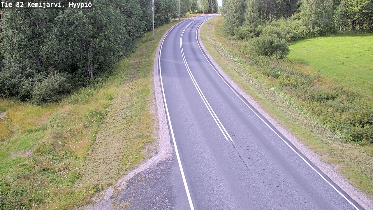 Weather Camera Image Road 82 Kemijärvi, Hyypiö, Kemijärvi, Lappi