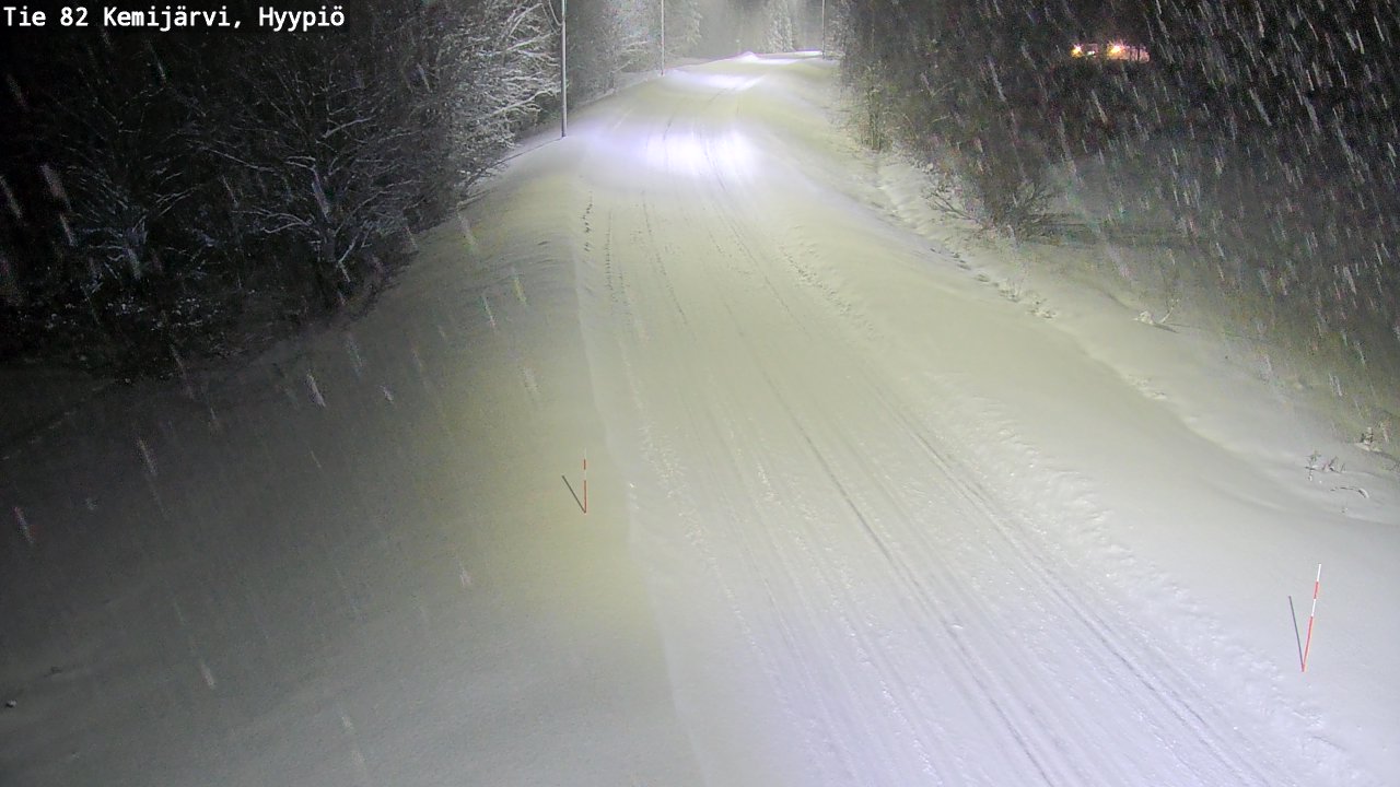 Weather Camera Image Väg 5 Kemi träsk, hyypiö, Kemijärvi, Lappi