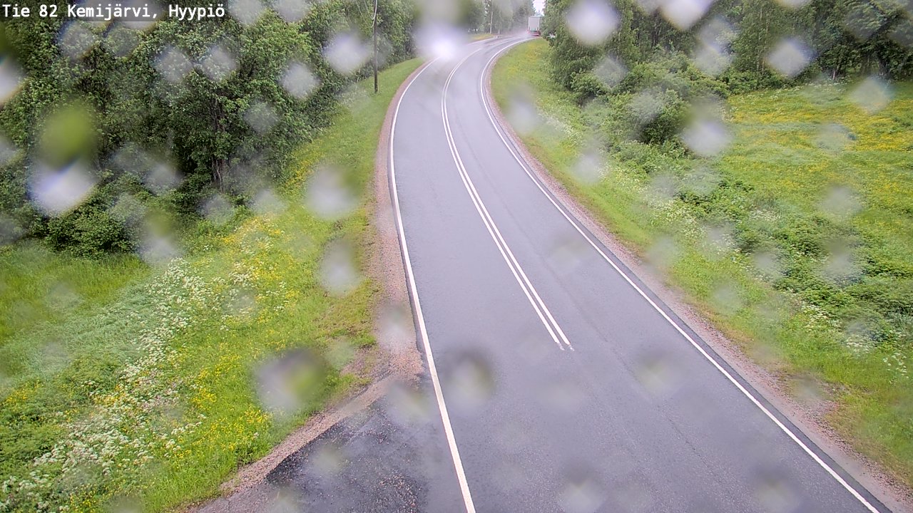 Weather Camera Image Road 82 Kemijärvi, Hyypiö, Kemijärvi, Lappi