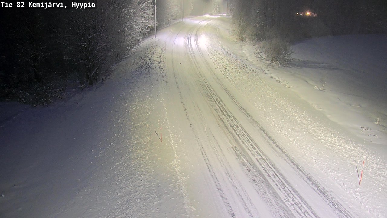 Weather Camera Image Road 82 Kemijärvi, Hyypiö, Kemijärvi, Lappi