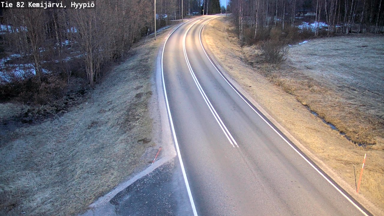 Weather Camera Image Road 82 Kemijärvi, Hyypiö, Kemijärvi, Lappi