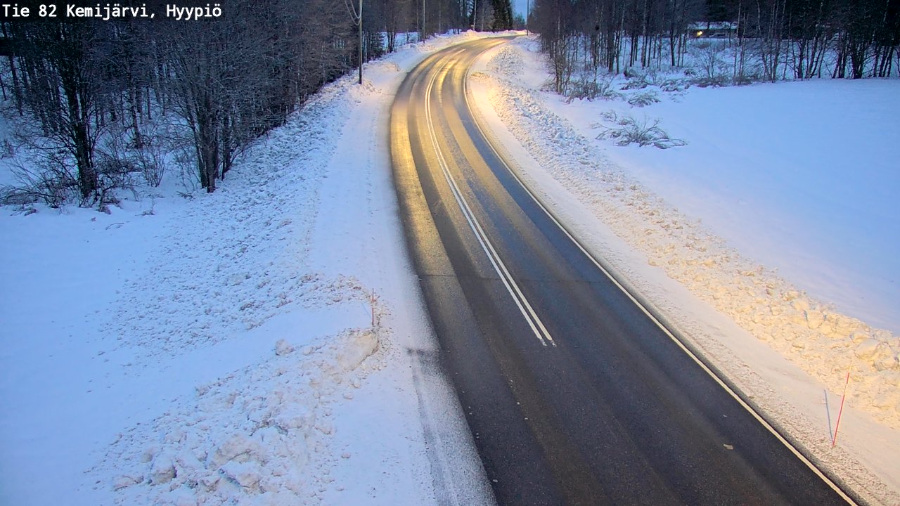 Weather Camera Image Väg 5 Kemi träsk, hyypiö, Kemijärvi, Lappi