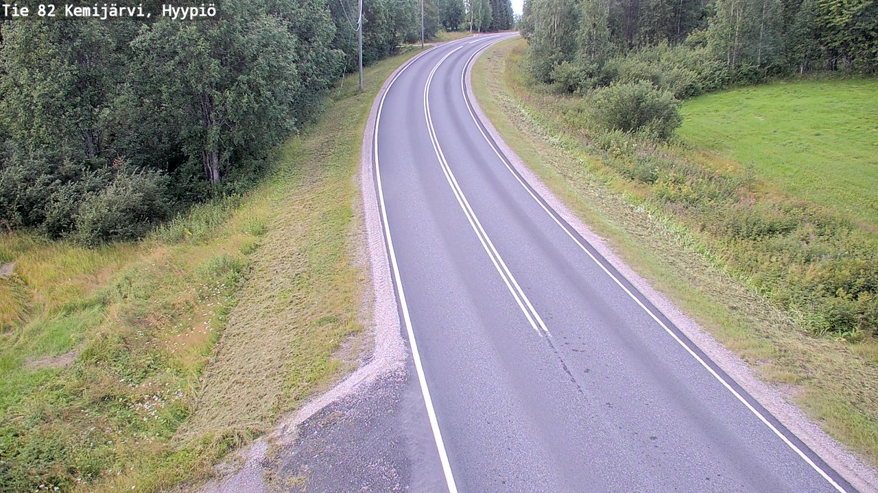 Weather Camera Image Road 82 Kemijärvi, Hyypiö, Kemijärvi, Lappi