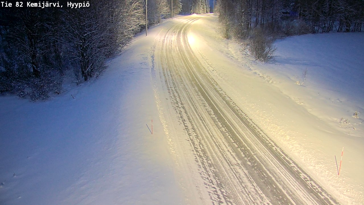 Weather Camera Image Väg 5 Kemi träsk, hyypiö, Kemijärvi, Lappi