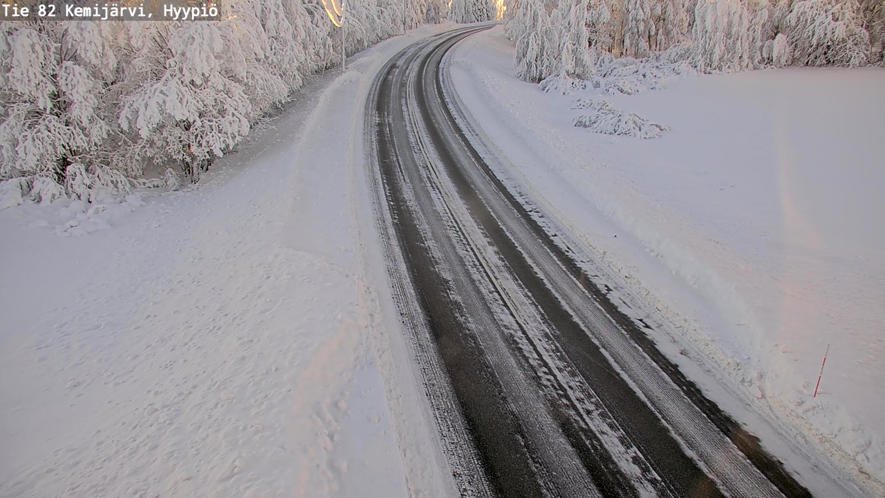 Weather Camera Image Väg 5 Kemi träsk, hyypiö, Kemijärvi, Lappi