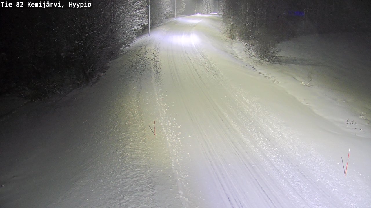 Weather Camera Image Väg 5 Kemi träsk, hyypiö, Kemijärvi, Lappi