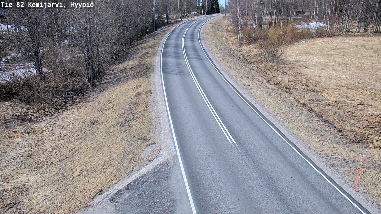 Weather Camera Image Road 82 Kemijärvi, Hyypiö, Kemijärvi, Lappi