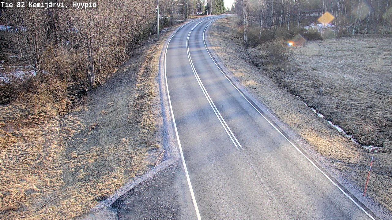 Weather Camera Image Road 82 Kemijärvi, Hyypiö, Kemijärvi, Lappi