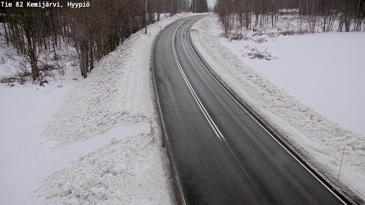 Weather Camera Image Väg 5 Kemi träsk, hyypiö, Kemijärvi, Lappi