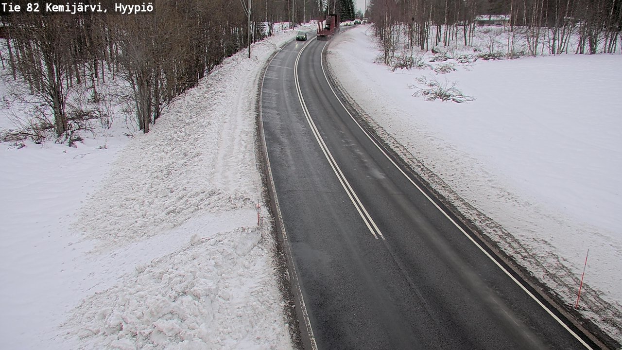 Weather Camera Image Road 82 Kemijärvi, Hyypiö, Kemijärvi, Lappi