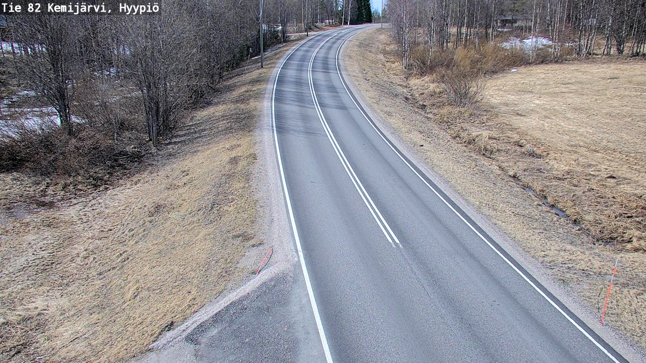 Weather Camera Image Road 82 Kemijärvi, Hyypiö, Kemijärvi, Lappi