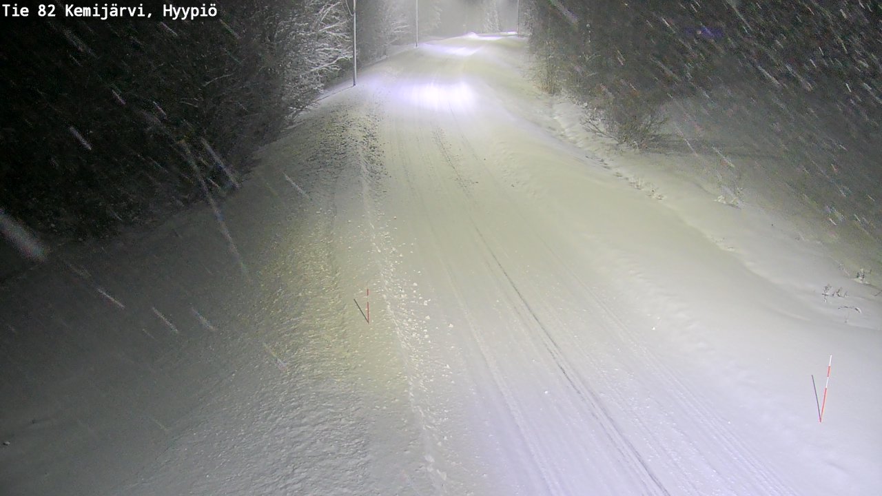 Weather Camera Image Väg 5 Kemi träsk, hyypiö, Kemijärvi, Lappi