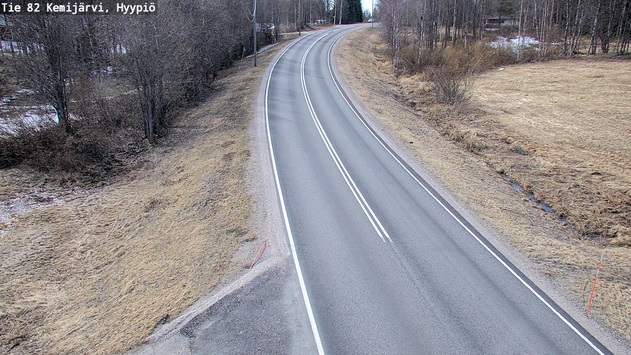 Weather Camera Image Road 82 Kemijärvi, Hyypiö, Kemijärvi, Lappi