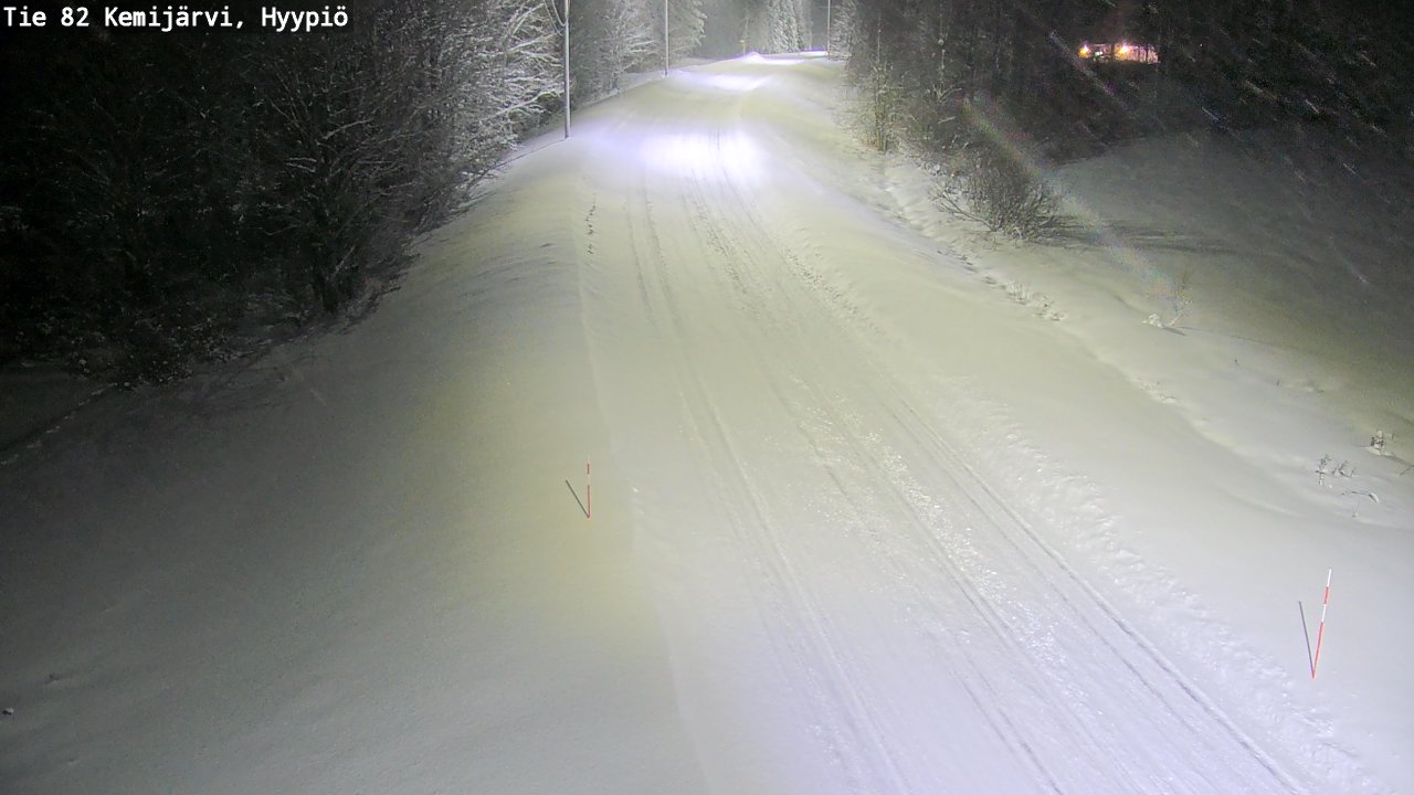 Weather Camera Image Väg 5 Kemi träsk, hyypiö, Kemijärvi, Lappi