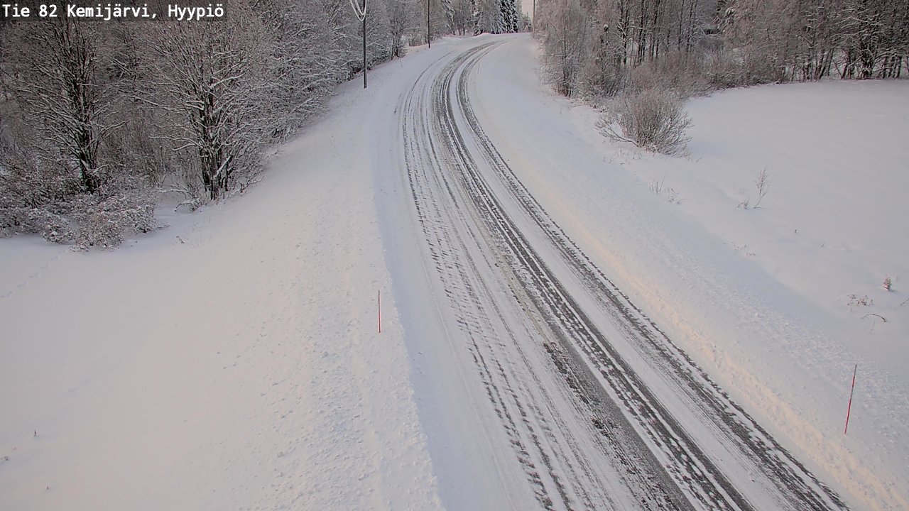 Weather Camera Image Road 82 Kemijärvi, Hyypiö, Kemijärvi, Lappi