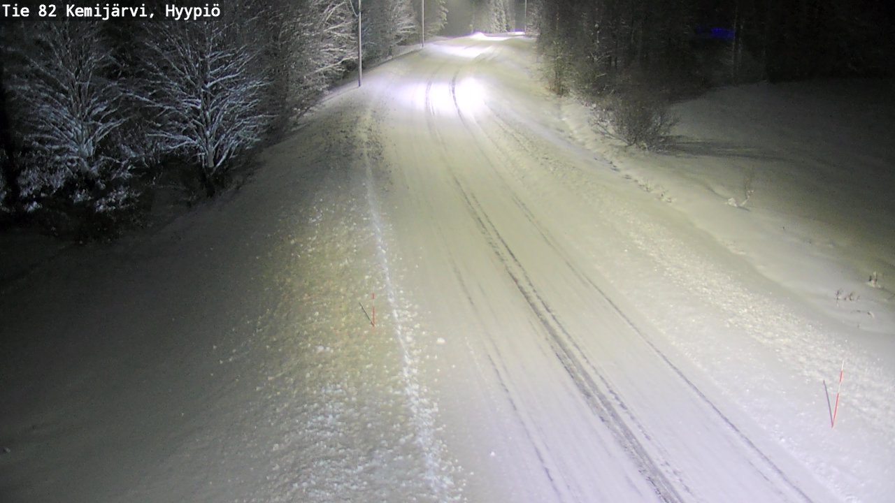 Weather Camera Image Road 82 Kemijärvi, Hyypiö, Kemijärvi, Lappi