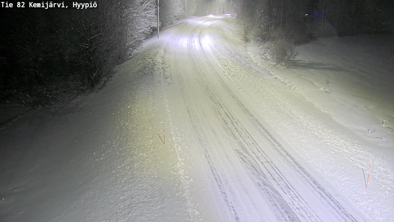 Weather Camera Image Road 82 Kemijärvi, Hyypiö, Kemijärvi, Lappi