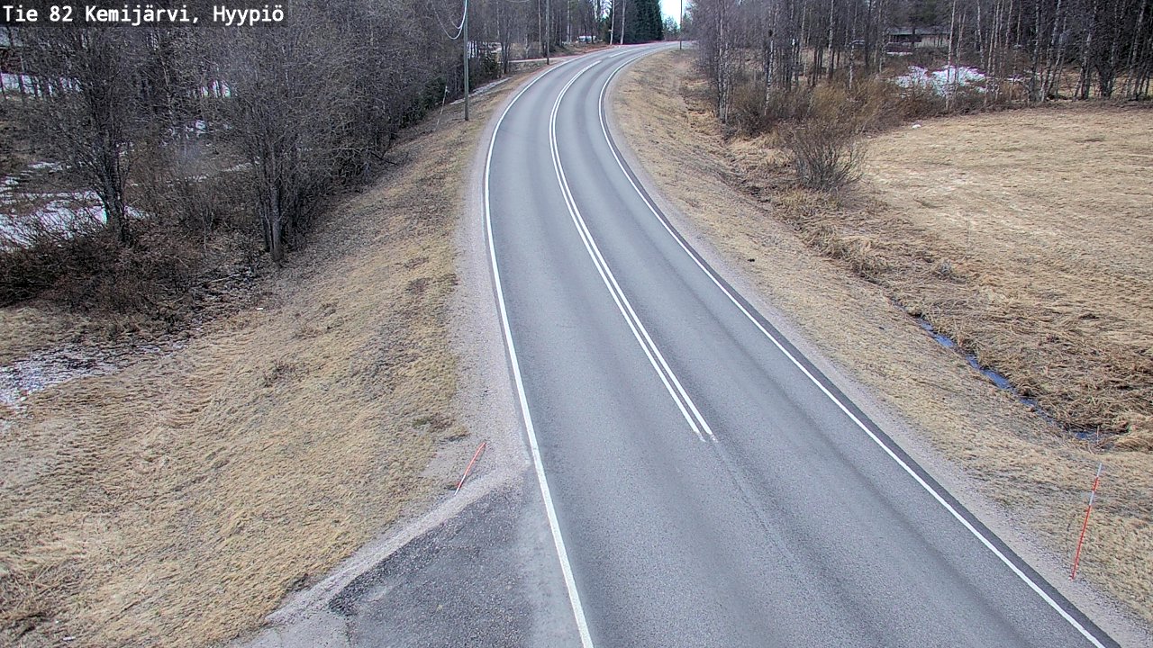 Weather Camera Image Road 82 Kemijärvi, Hyypiö, Kemijärvi, Lappi
