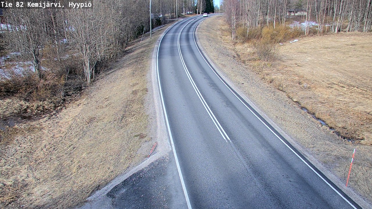 Weather Camera Image Road 82 Kemijärvi, Hyypiö, Kemijärvi, Lappi