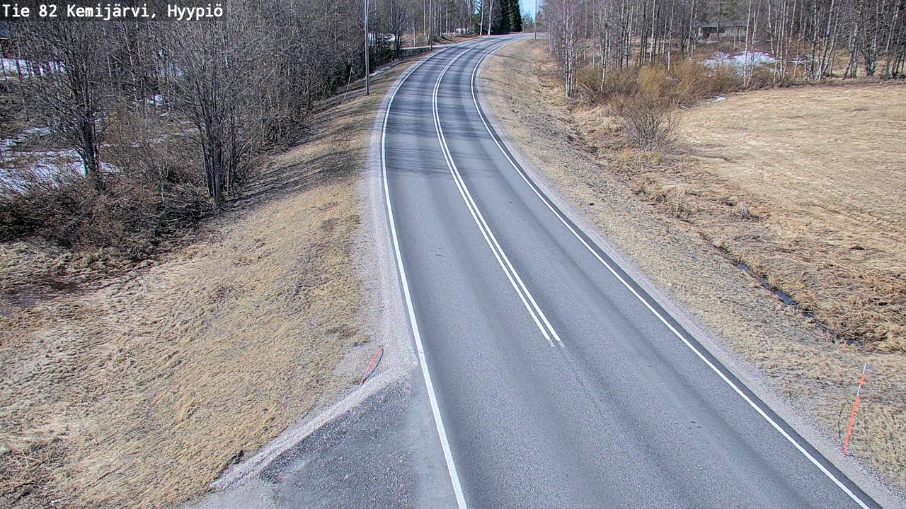 Weather Camera Image Road 82 Kemijärvi, Hyypiö, Kemijärvi, Lappi