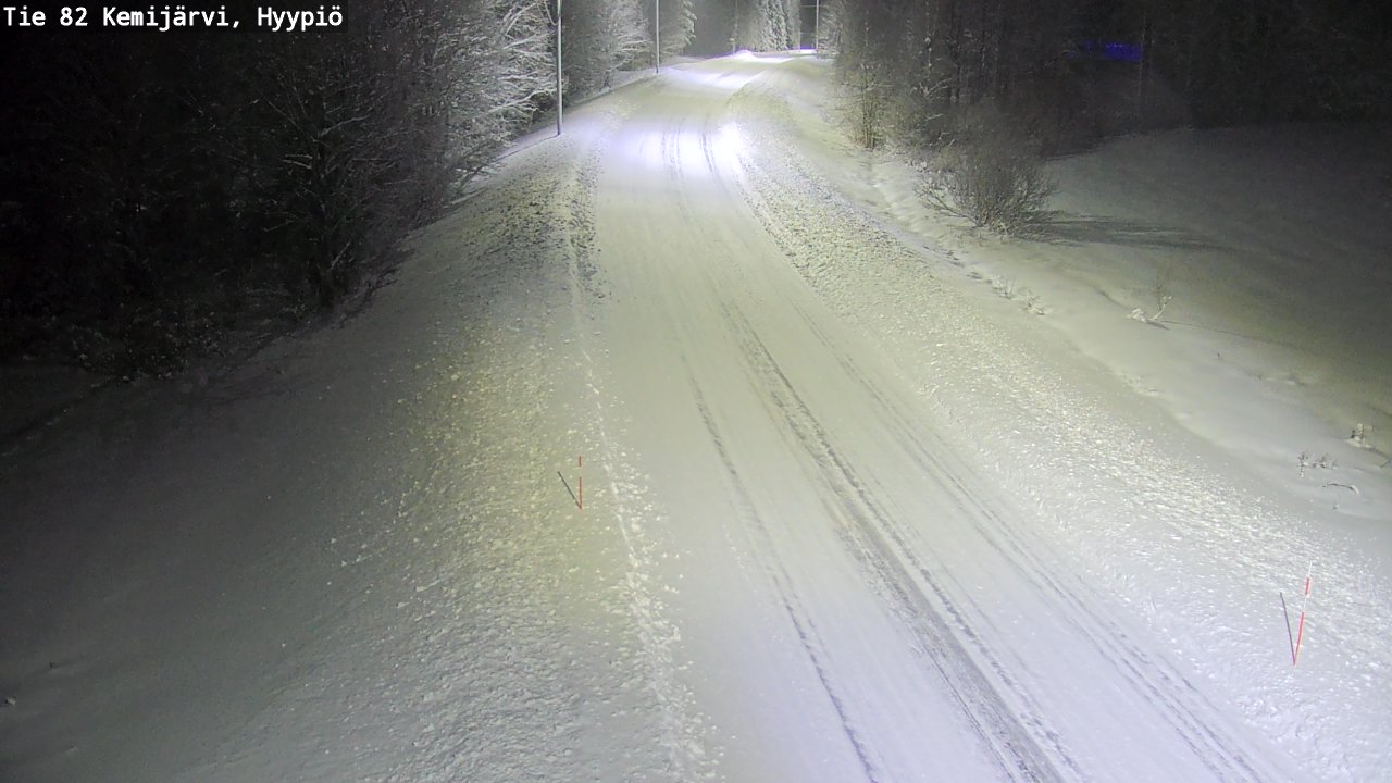 Weather Camera Image Road 82 Kemijärvi, Hyypiö, Kemijärvi, Lappi