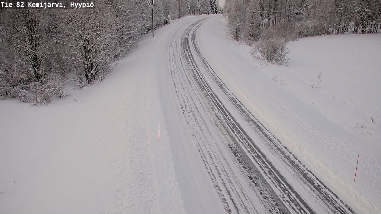 Weather Camera Image Road 82 Kemijärvi, Hyypiö, Kemijärvi, Lappi