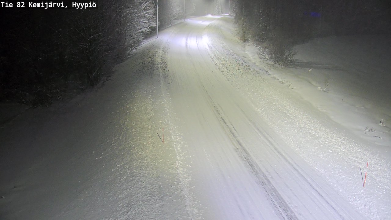 Weather Camera Image Road 82 Kemijärvi, Hyypiö, Kemijärvi, Lappi