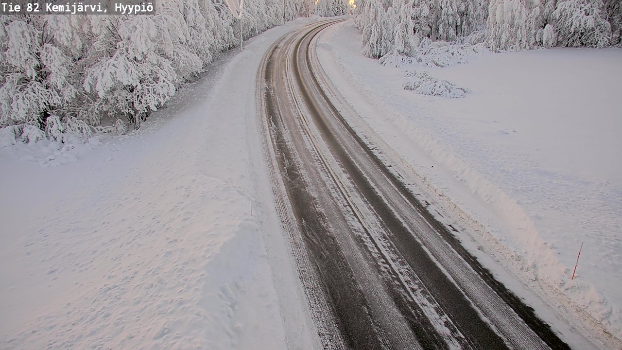 Weather Camera Image Väg 5 Kemi träsk, hyypiö, Kemijärvi, Lappi