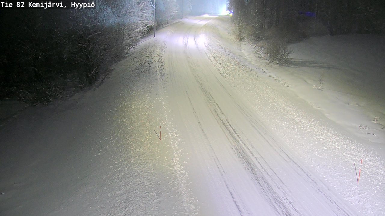 Weather Camera Image Road 82 Kemijärvi, Hyypiö, Kemijärvi, Lappi
