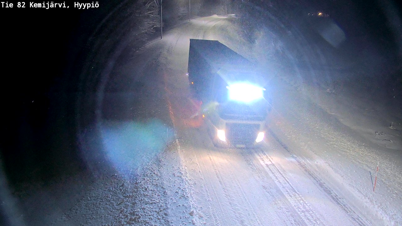 Weather Camera Image Road 82 Kemijärvi, Hyypiö, Kemijärvi, Lappi