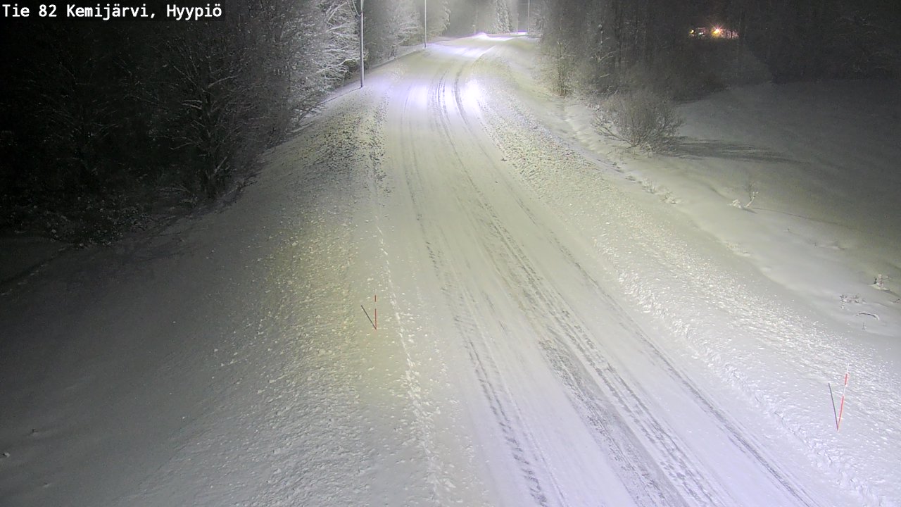 Weather Camera Image Road 82 Kemijärvi, Hyypiö, Kemijärvi, Lappi