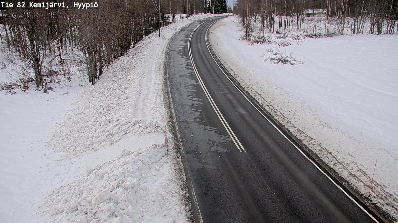 Weather Camera Image Väg 5 Kemi träsk, hyypiö, Kemijärvi, Lappi