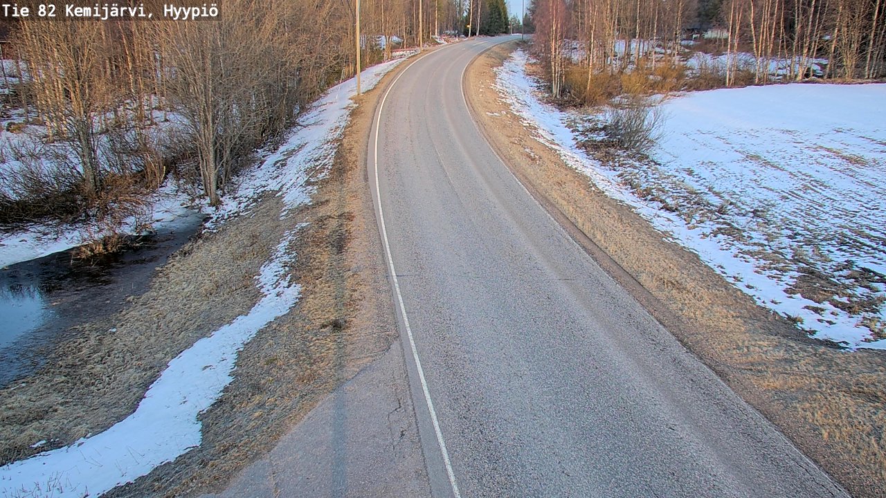 Weather Camera Image Road 82 Kemijärvi, Hyypiö, Kemijärvi, Lappi