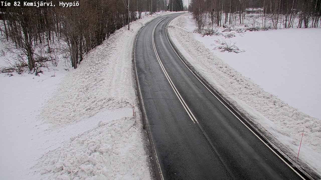 Weather Camera Image Road 82 Kemijärvi, Hyypiö, Kemijärvi, Lappi