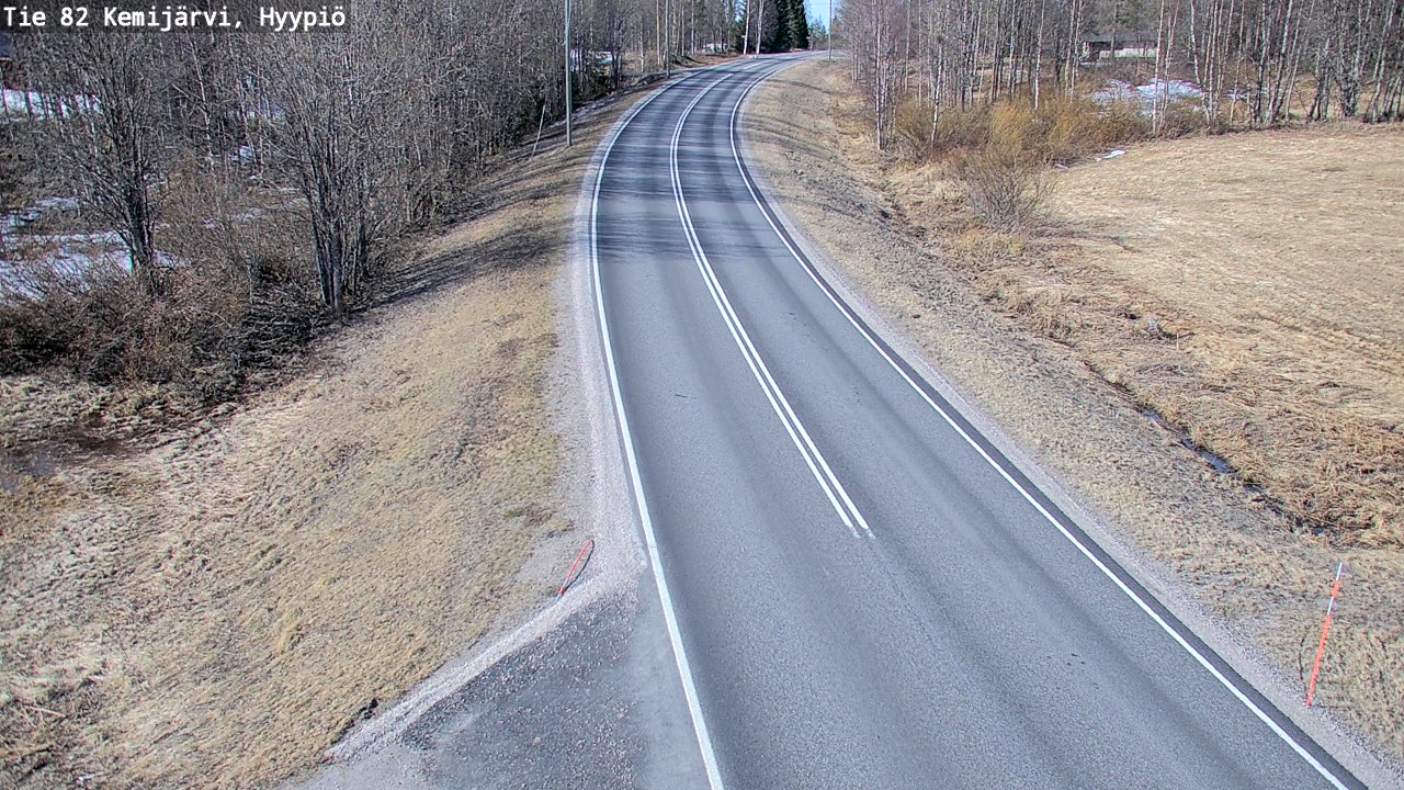 Weather Camera Image Road 82 Kemijärvi, Hyypiö, Kemijärvi, Lappi