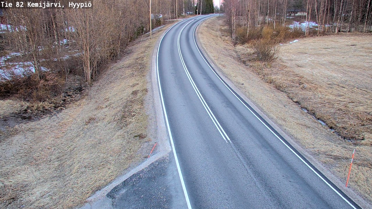 Weather Camera Image Road 82 Kemijärvi, Hyypiö, Kemijärvi, Lappi