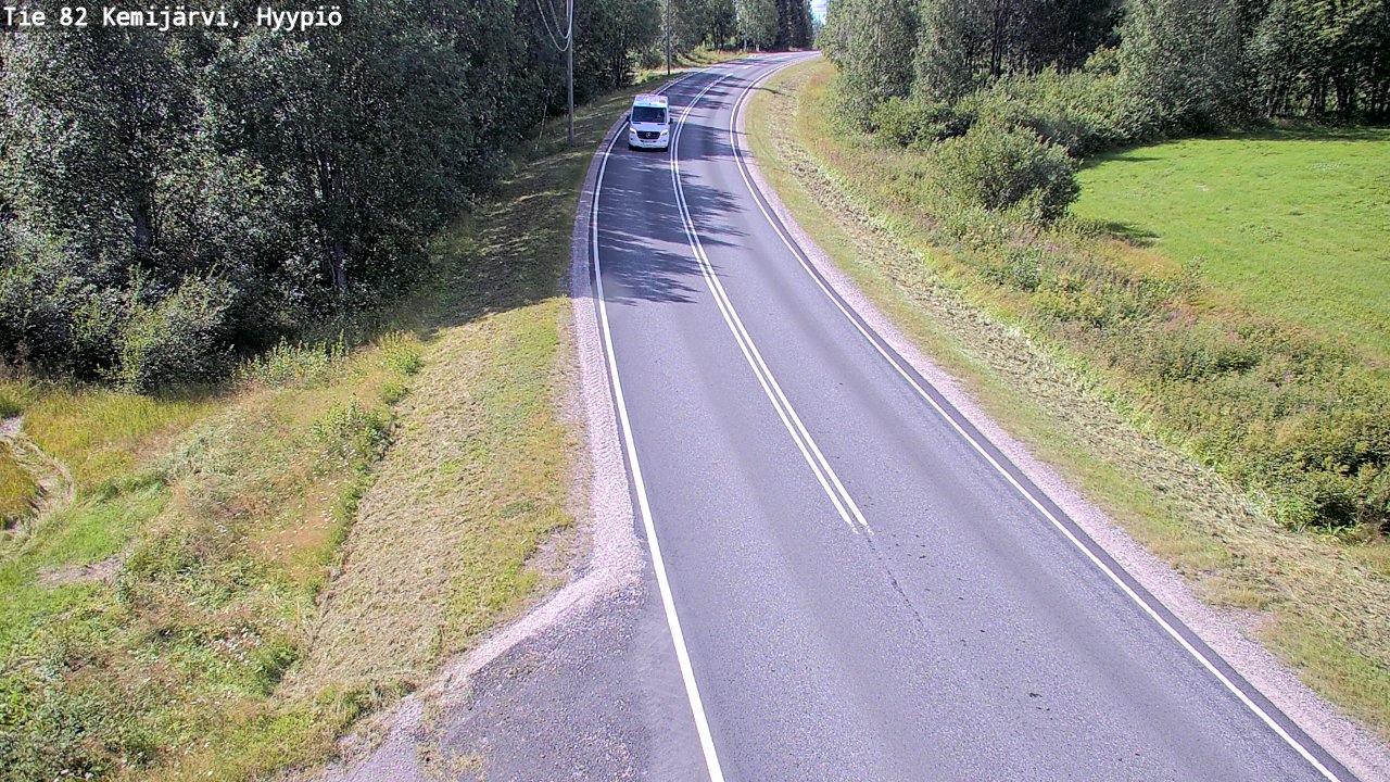 Weather Camera Image Road 82 Kemijärvi, Hyypiö, Kemijärvi, Lappi