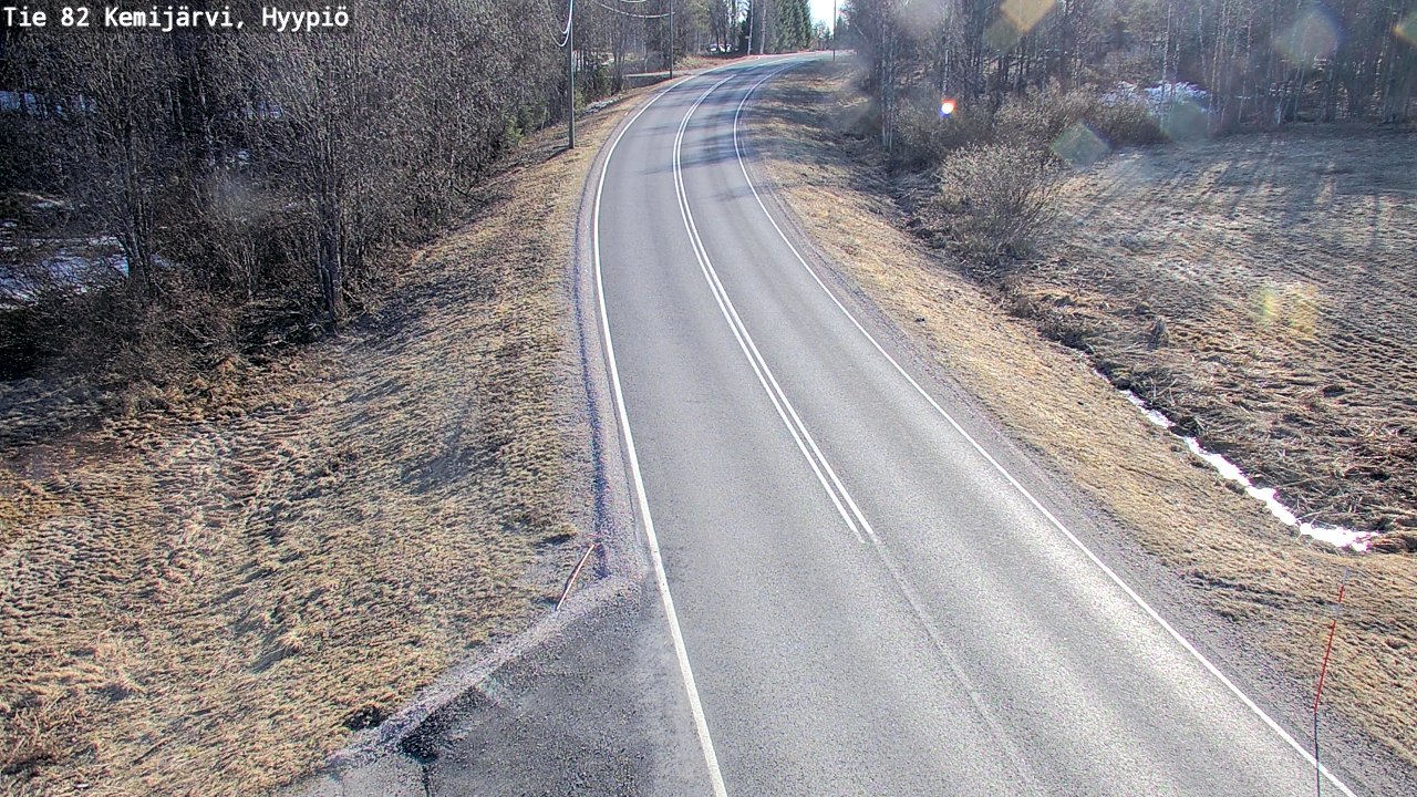 Weather Camera Image Road 82 Kemijärvi, Hyypiö, Kemijärvi, Lappi