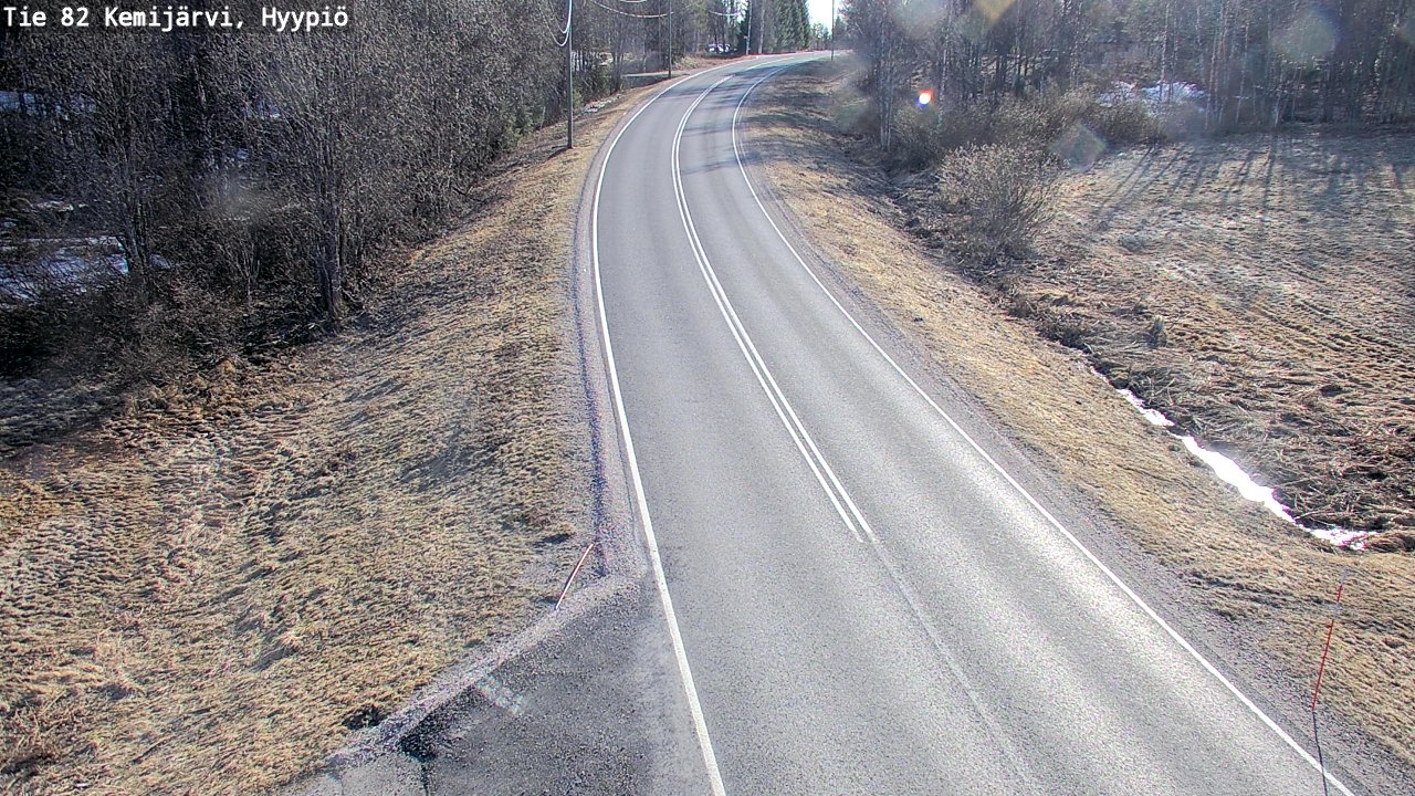 Weather Camera Image Road 82 Kemijärvi, Hyypiö, Kemijärvi, Lappi