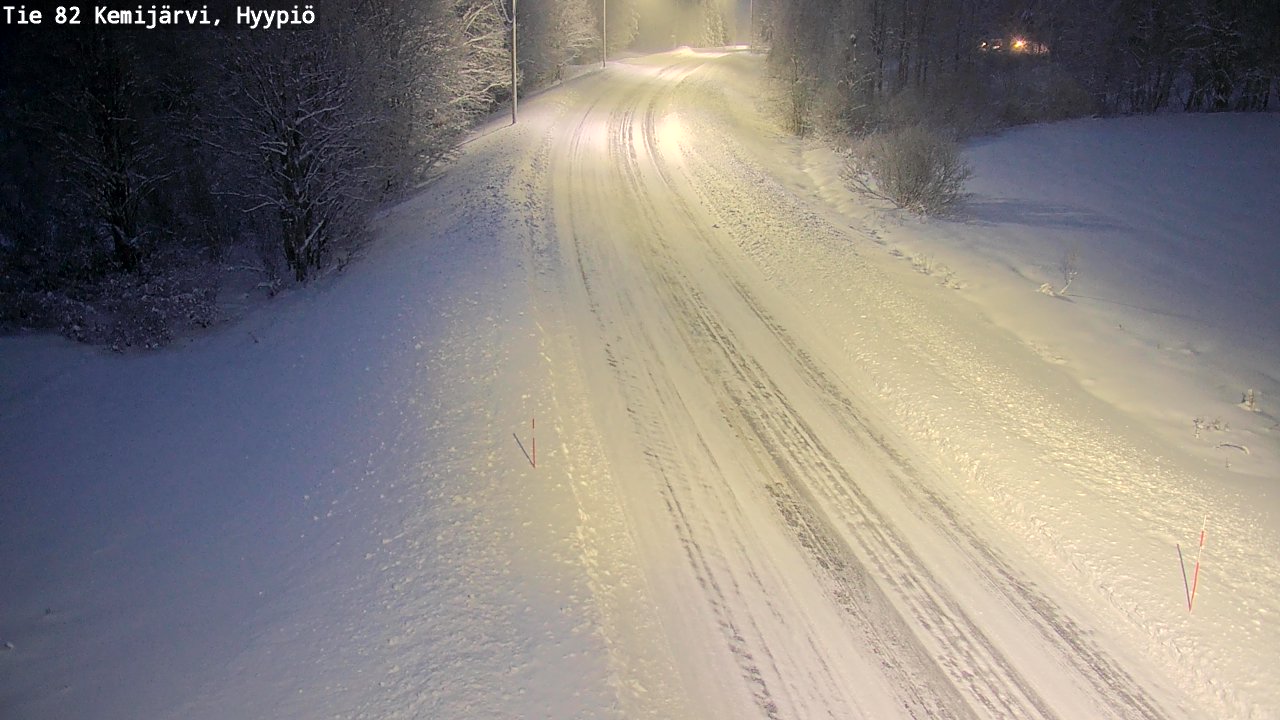 Weather Camera Image Road 82 Kemijärvi, Hyypiö, Kemijärvi, Lappi